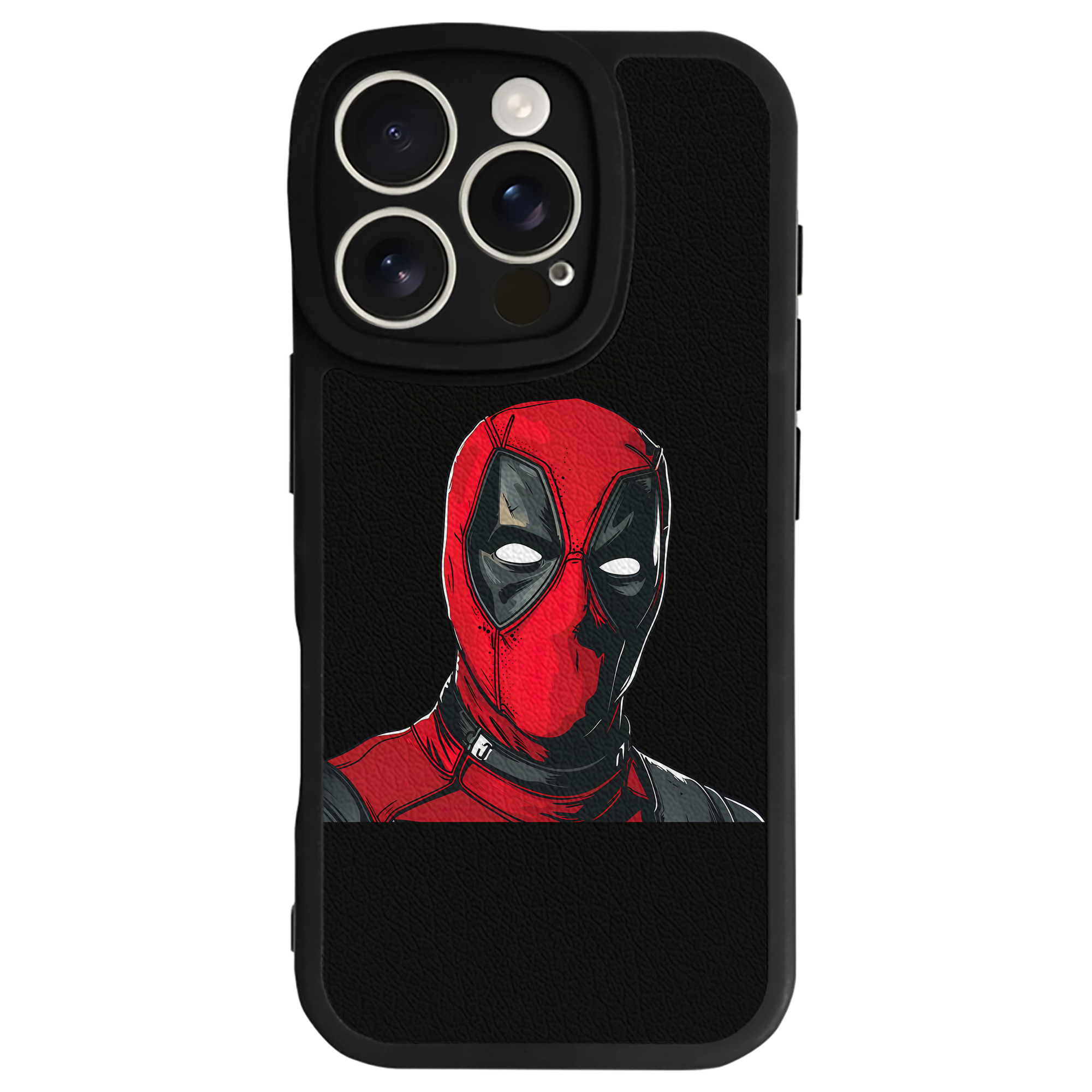 （画像用） Deadpool デッドプール 【iPhone 16シリーズ対応】シリコンスマホケース（レザー調） 材質：シリコン